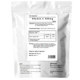 Vitamin C 500mg Serving Immune Health Support Tablets Ascorbic Acid Vegan