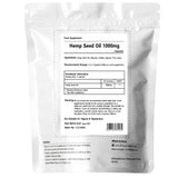 Pure Hemp Seed Oil Capsules 1000mg Softgels - Omega 3 & 6 - GLA