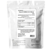 Vitamin D3 5000IU & K2 100mcg - Tablets Cholecalciferol MK-7 Bone Blood Immune