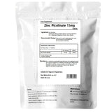 Zinc Picolinate 15mg Tablets - Bioavailable, Chelated Form