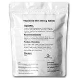 Vitamin K2 MK7 200mcg Tablets - Bones Health