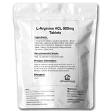 L-Arginine HCL 500mg Tablets - Nitric Oxide